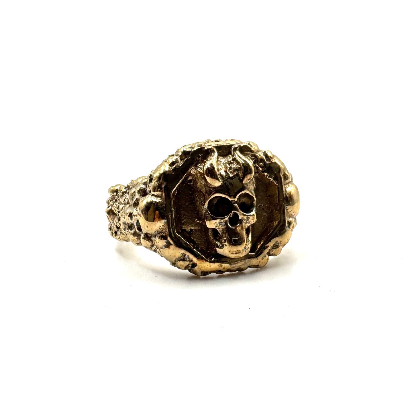 Lurking Lich Skull Ring Skull Ring Bronze