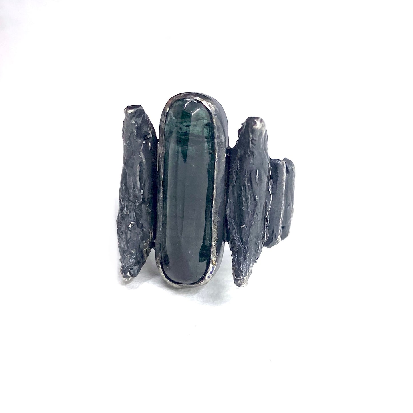 Briar Paladin Green Tourmaline Ring in Sterling Silver