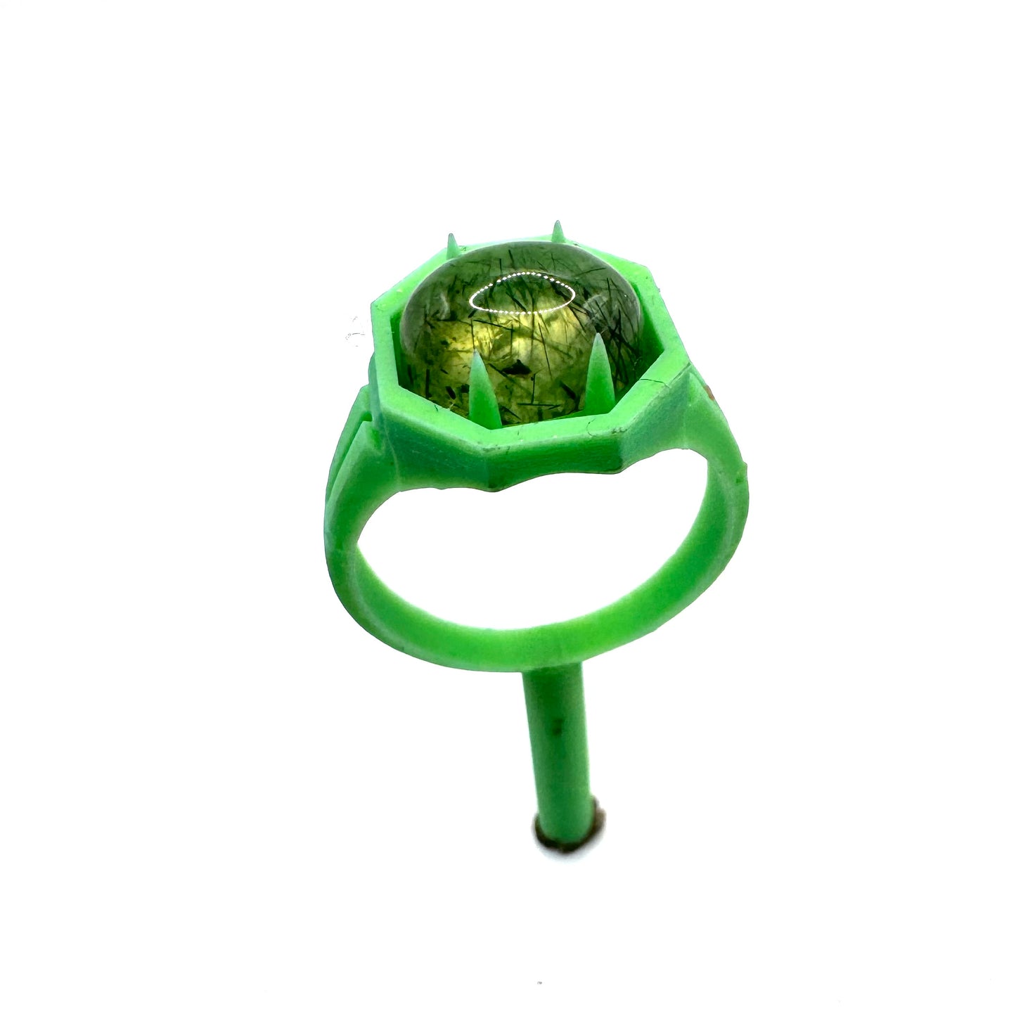 TO BE CAST - Sanctum Signet Ring With Prehnite In sterling Silver