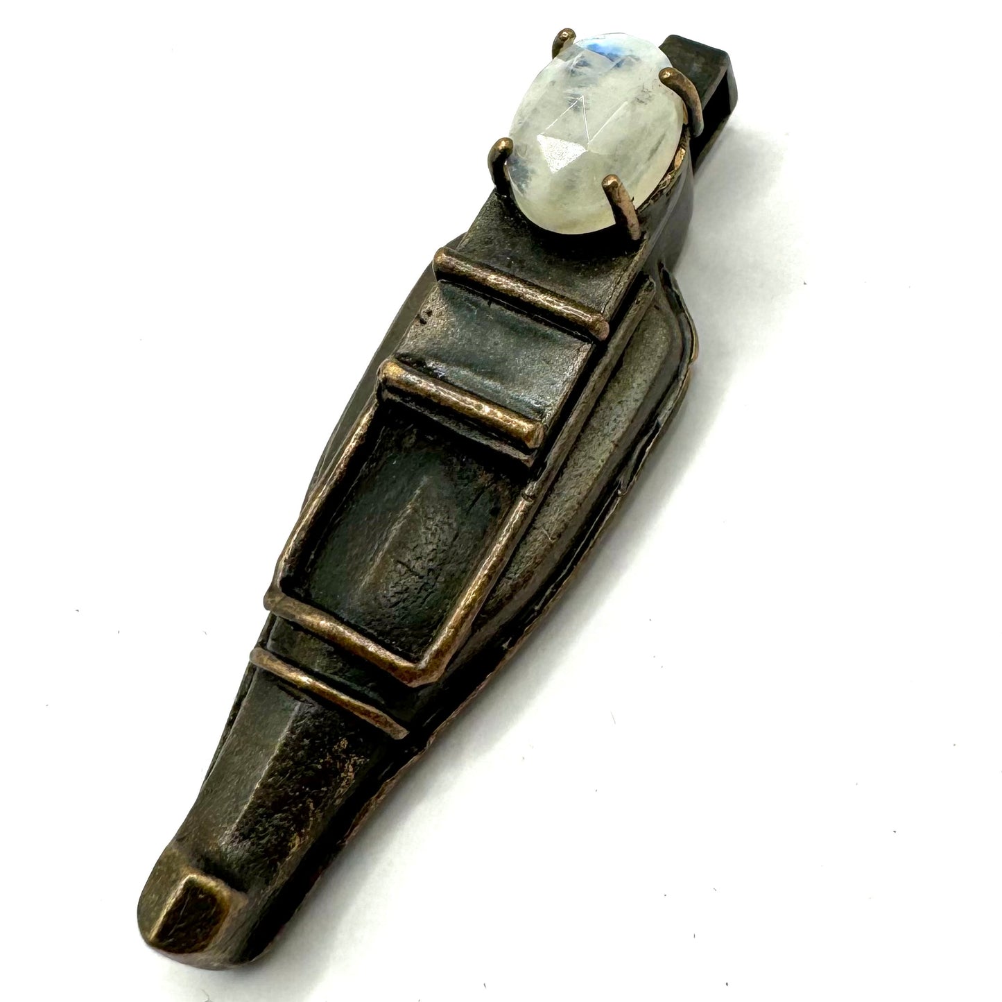 Ushabti Bronze Moonstone Talisman