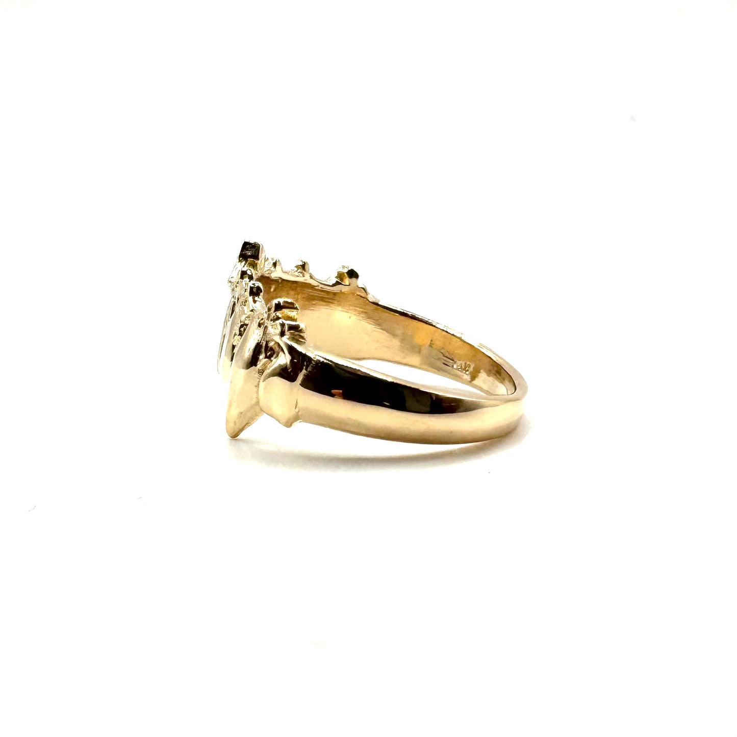 Vampire Fang Ring in 14k Gold