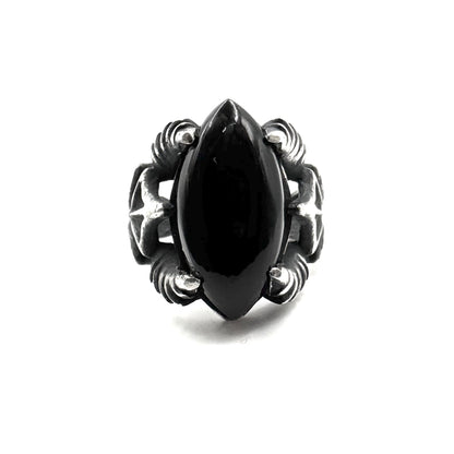 PREORDER - Abaddon Ring With Black Onyx In Sterling SIlver