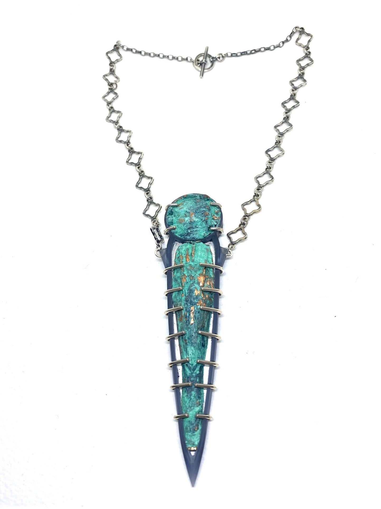 Ushabti Reliquary Necklace Sterling Silver