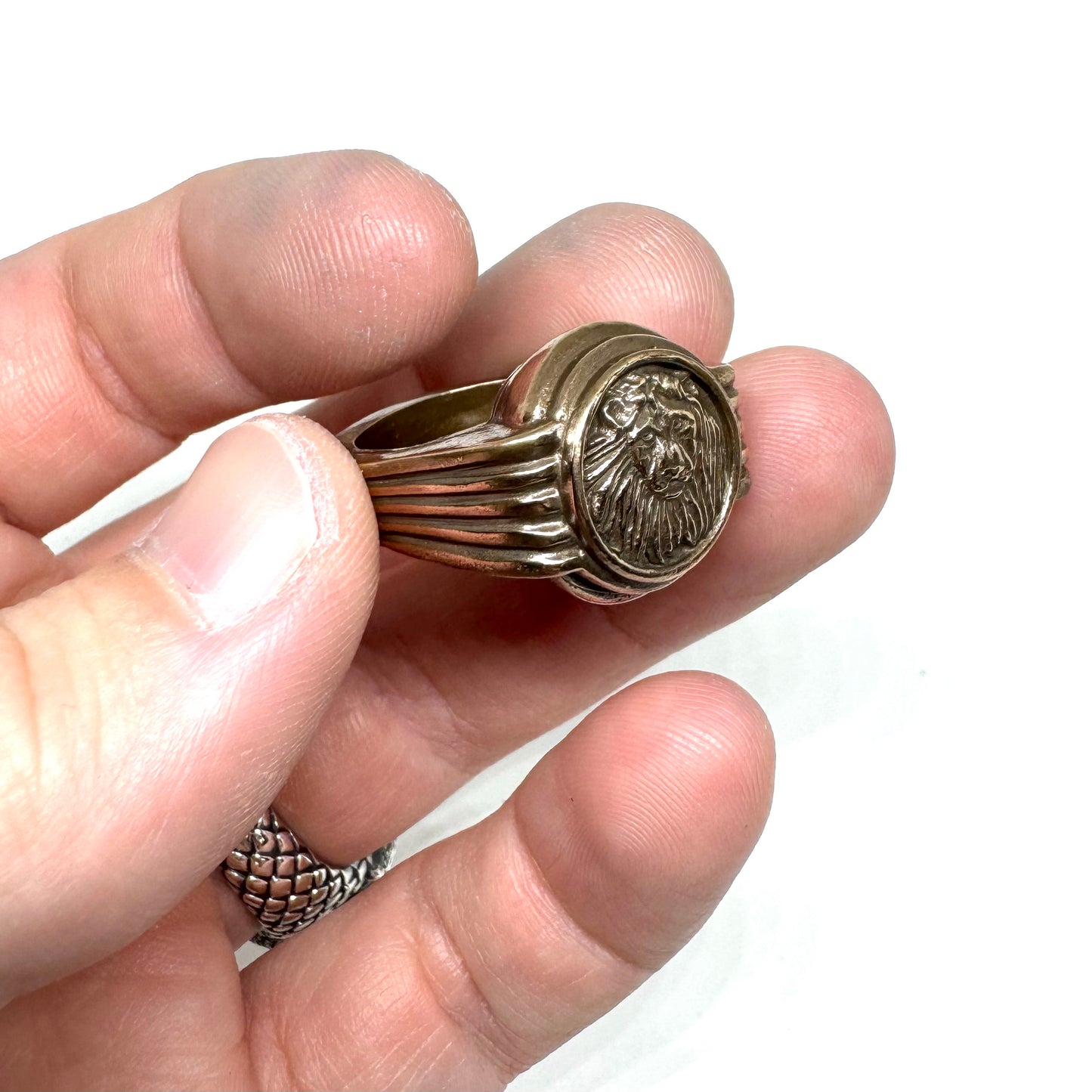 Lion Ring in Bronze