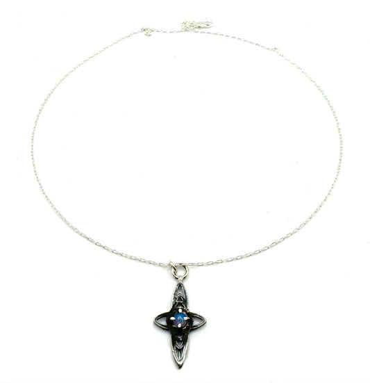 Destiny Necklace In Sterling Silver With Welo Opal