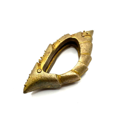 Bisect Bronze Brutalist Ring