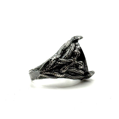 Medusa Pentacle Ring in Sterling Silver
