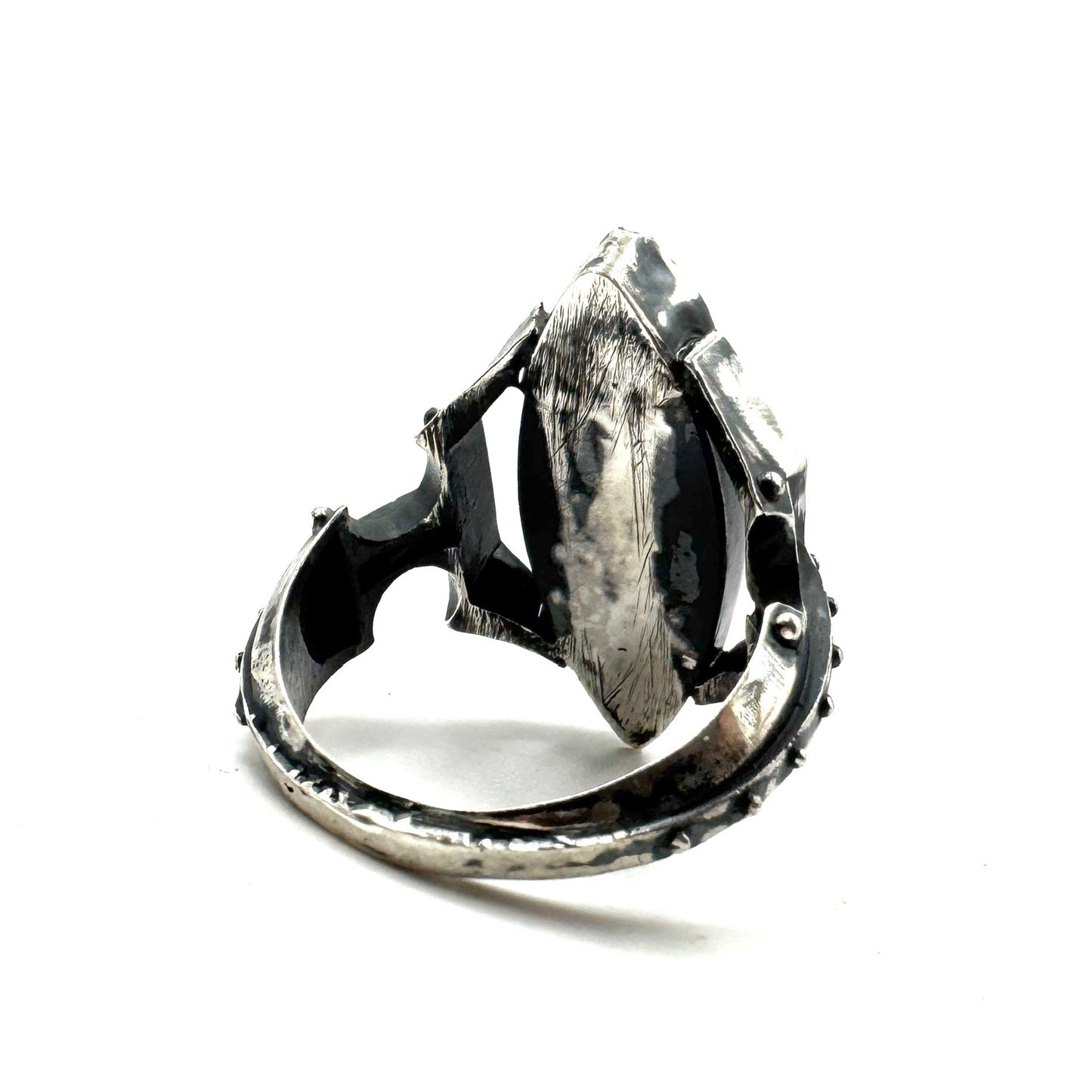 Citadel Ring With Talon Onyx in Sterling Silver