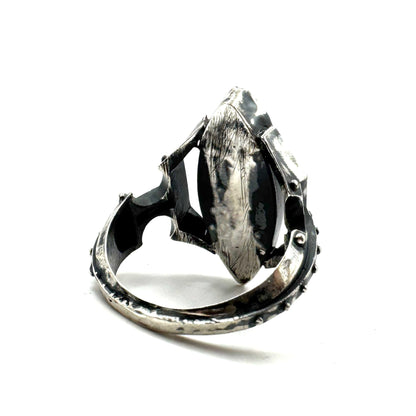 Citadel Ring With Talon Onyx in Sterling Silver