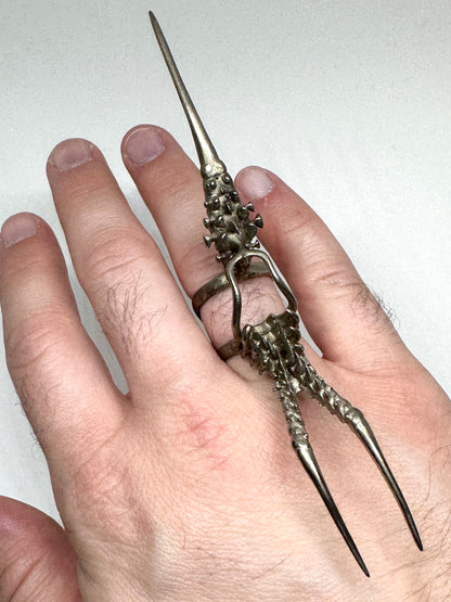 Spines Bronze Brutalist Ring