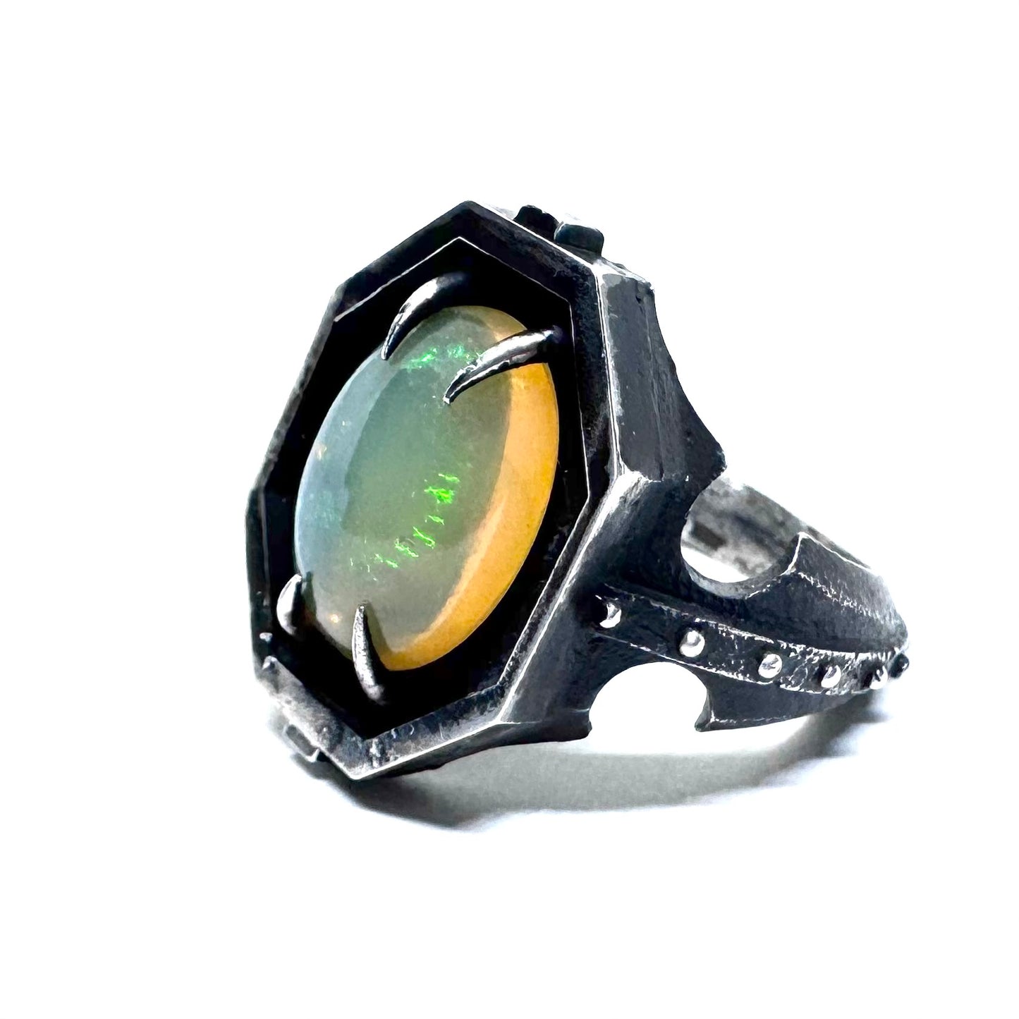 Welo Opal Citadel Ring in Sterling Silver