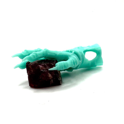 TO BE CAST -  Abaddon Smaller Pendant In sterling Silver And Red Spinel And Black Onyx