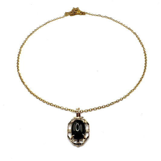 Sanctum Pendant In Black Star Diopside And Bronze