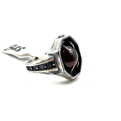 Sanctum Ring With Garnet in Sterling Silver