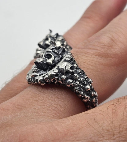 The Serpent’s King Ring In Sterling Silver