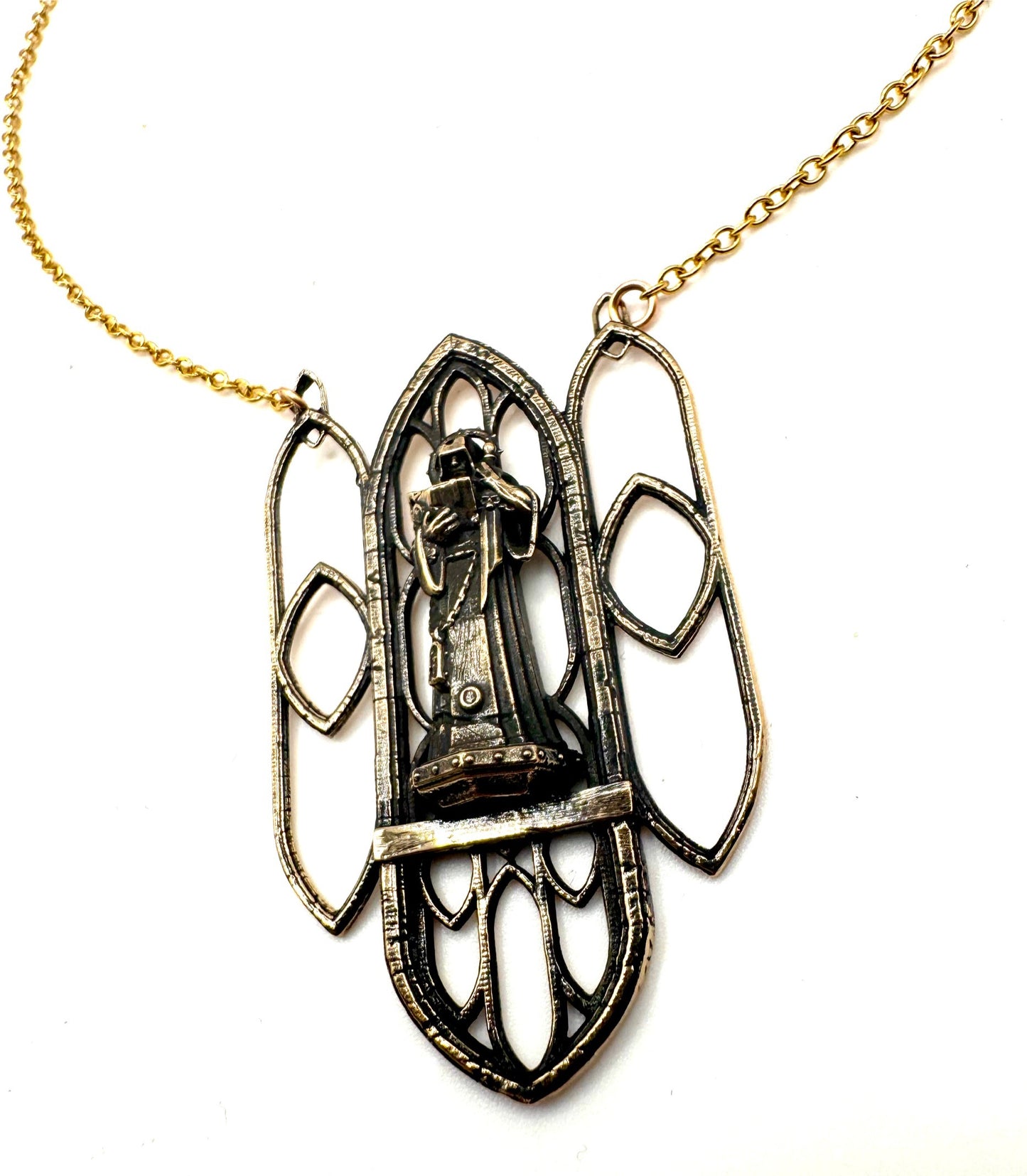 Necromancer Cathedral Necklace In Bronze