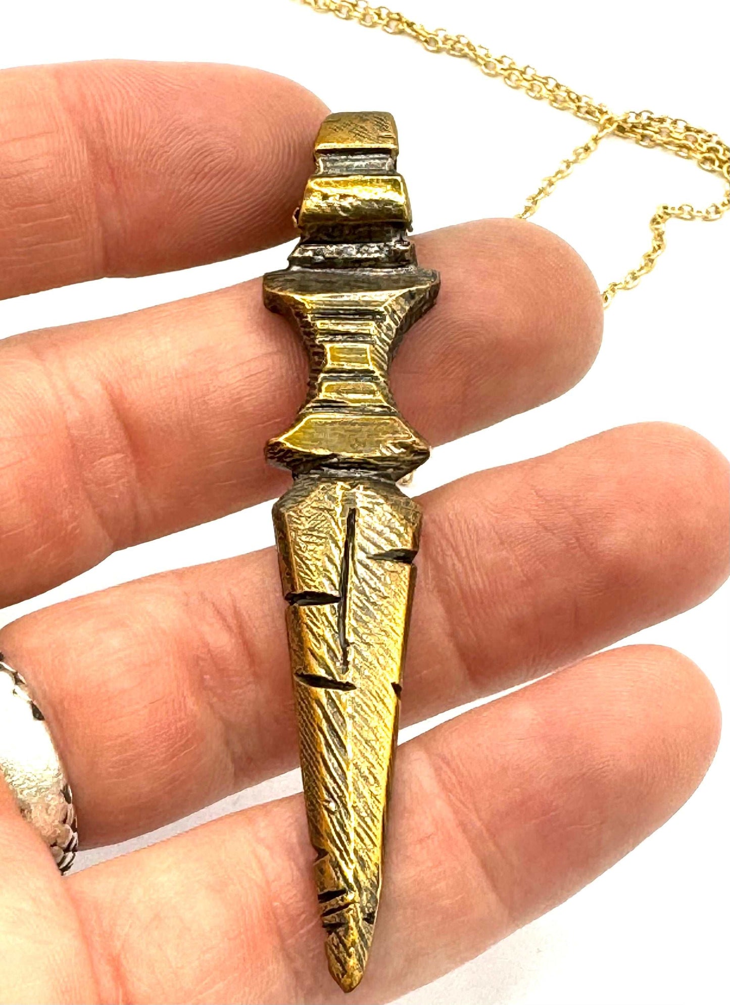 The Blade of Leonidas Necklace in Bronze