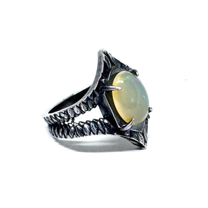 Serpent’s Bite Ring Opal in Sterling Silver