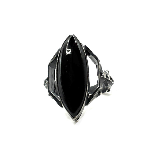 Citadel Ring With Talon Onyx in Sterling Silver