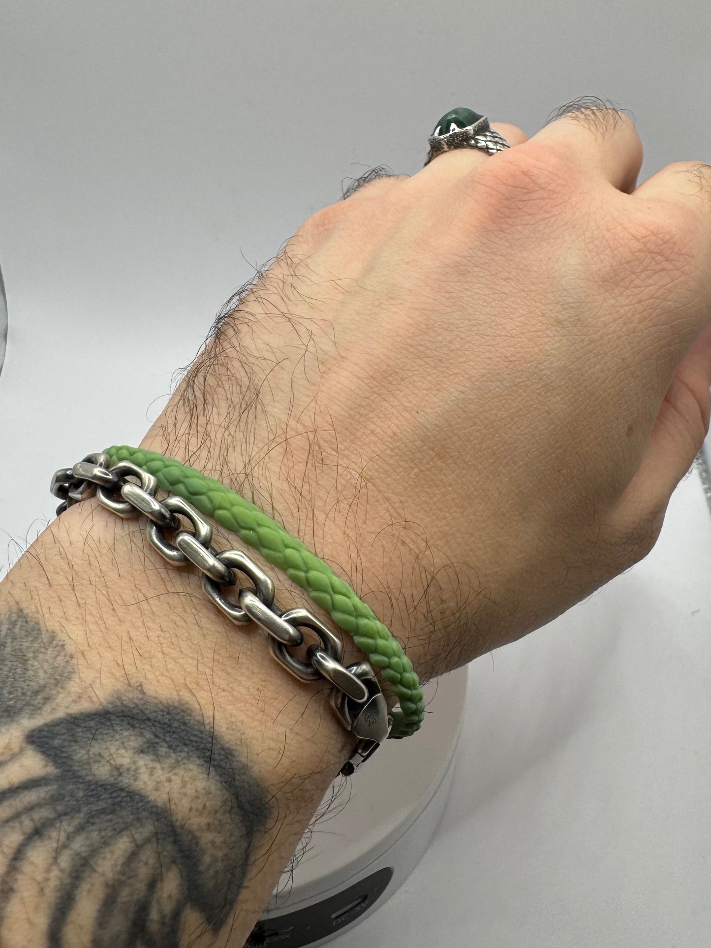 TO BE CAST - Snake Skin Bracelet In sterling Silver