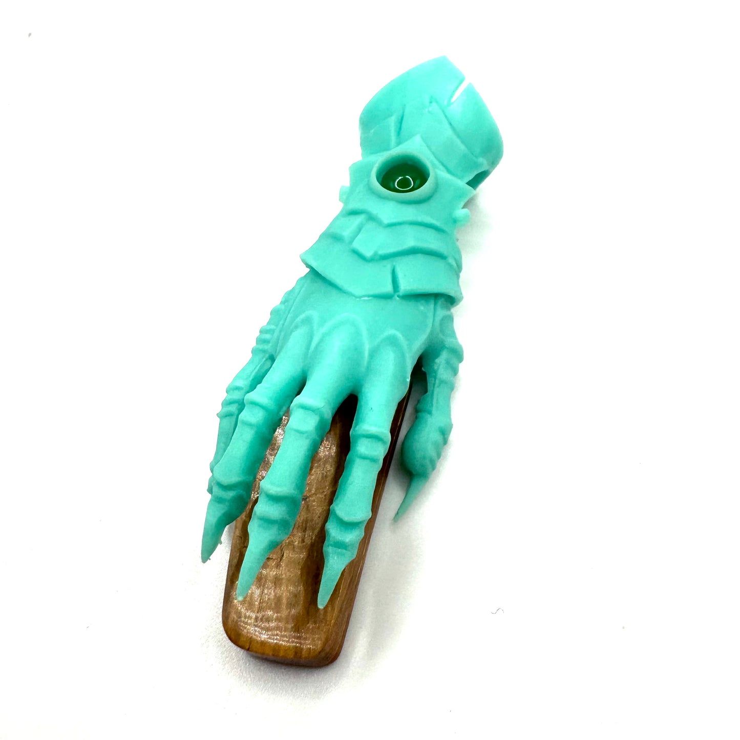 TO BE CAST -  Abaddon Pendant In sterling Silver and Mammoth Ivory and Green Onyx