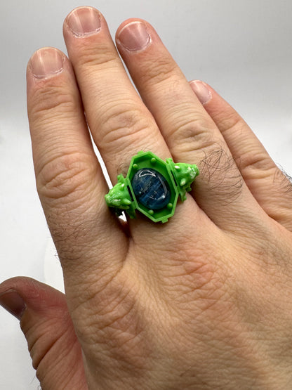 TO BE CAST - Sentinel Signet Ring With Kyanite In sterling Silver