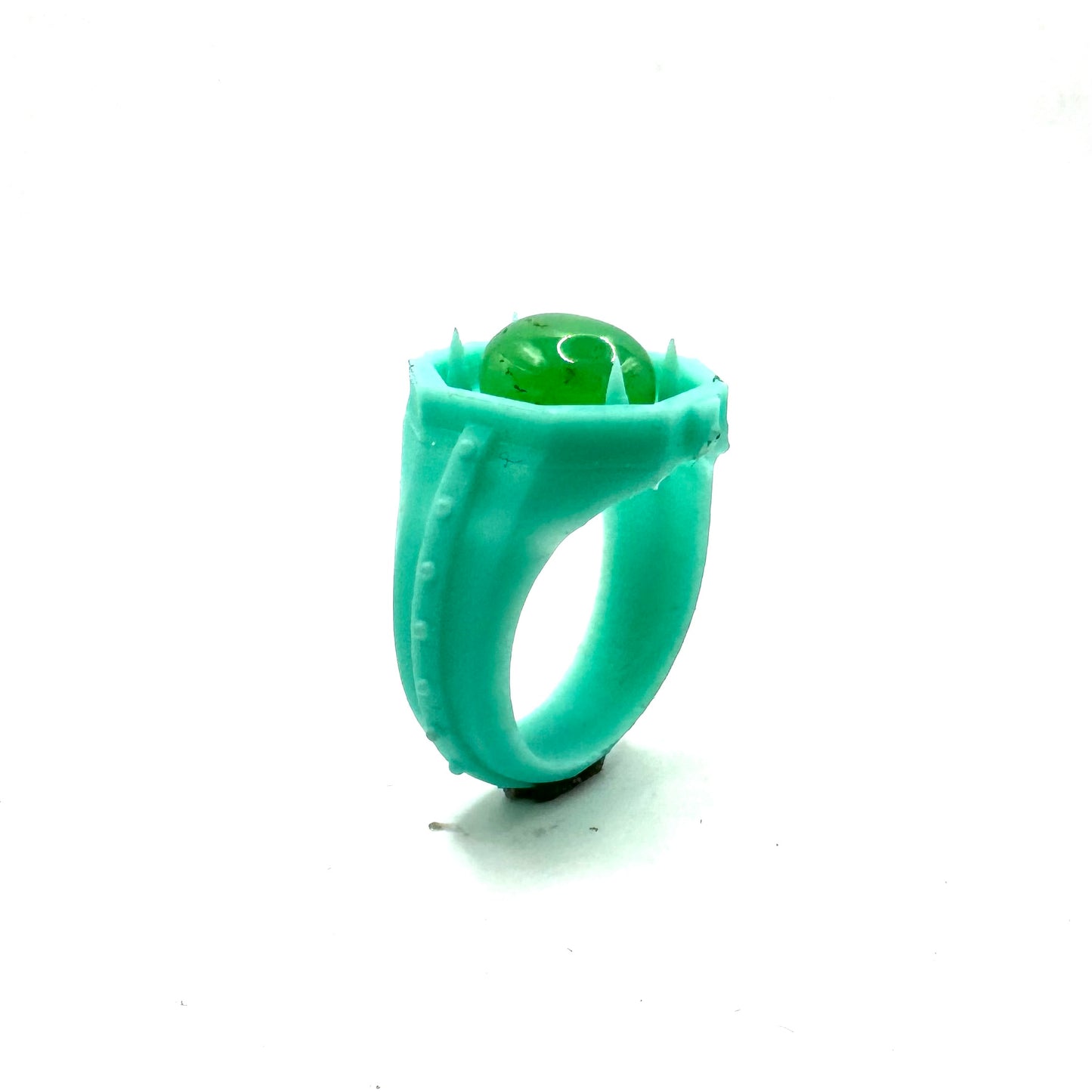 TO BE CAST - Citadel Signet Ring With Chrysoprase In sterling Silver