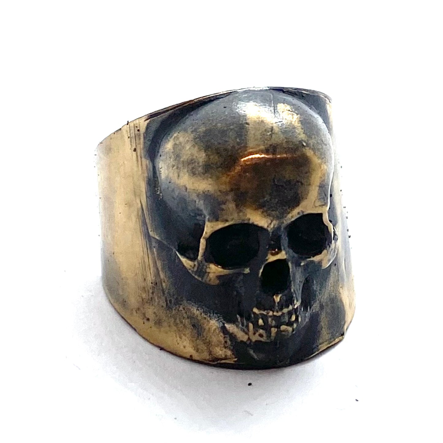 Elder Skull Ring In Bronze