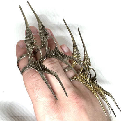 Spines Bronze Brutalist Ring