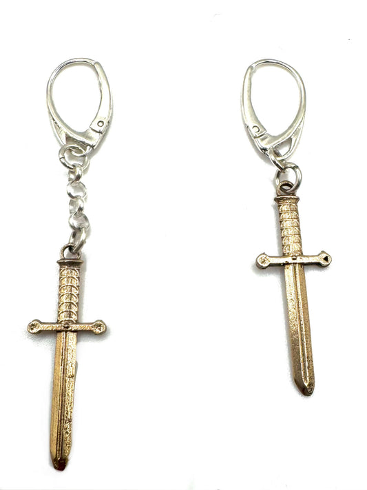 Dangling Dagger Earrings