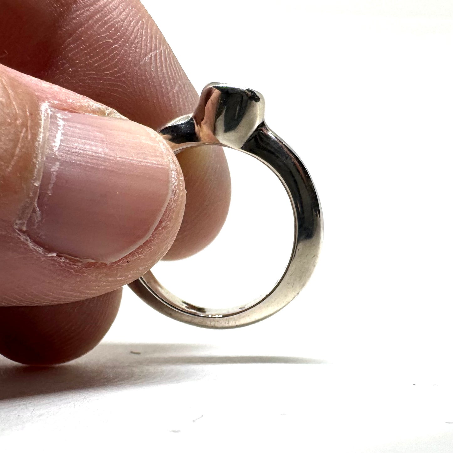 Citrine Brutalist Ring In Sterling Silver