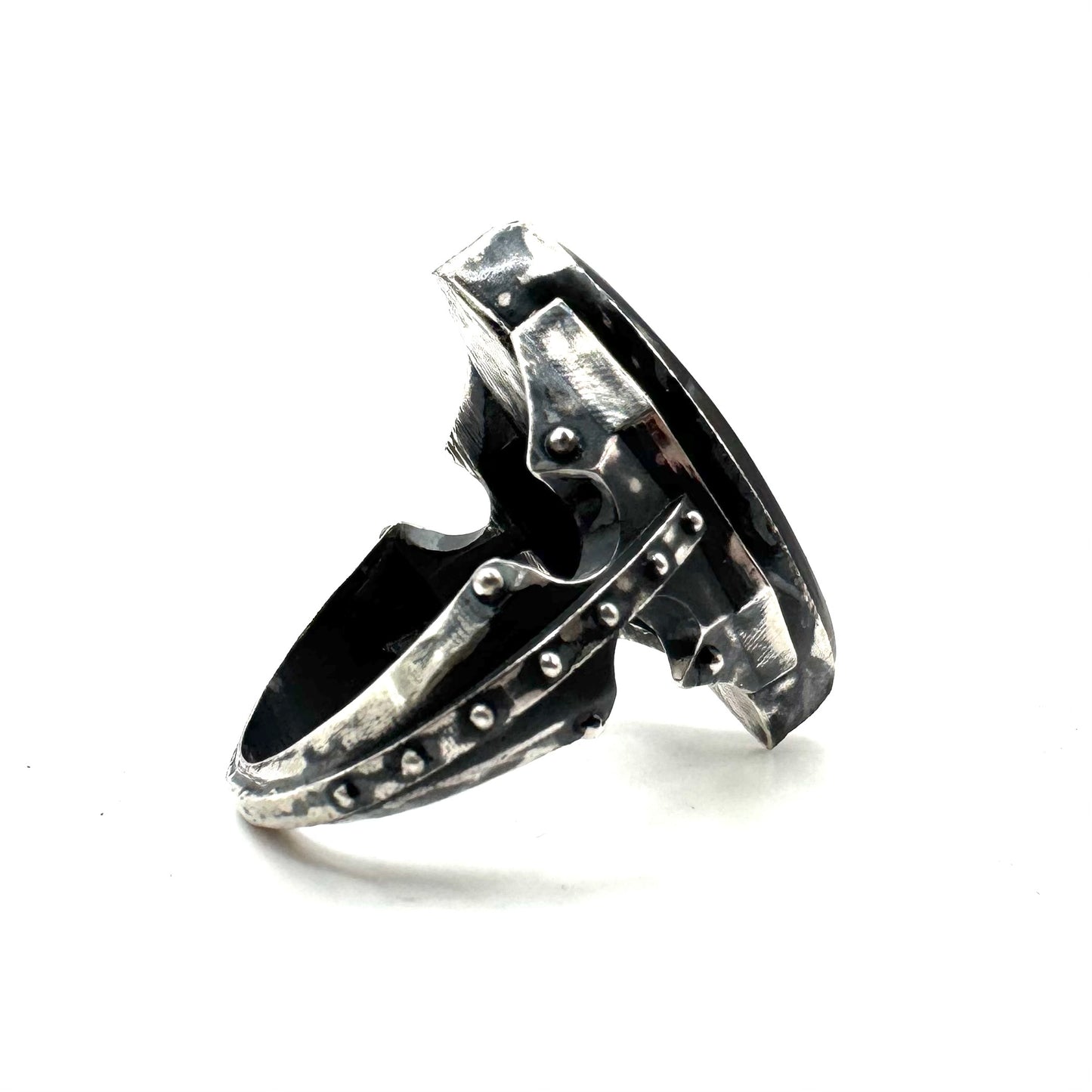 Citadel Ring With Talon Onyx in Sterling Silver
