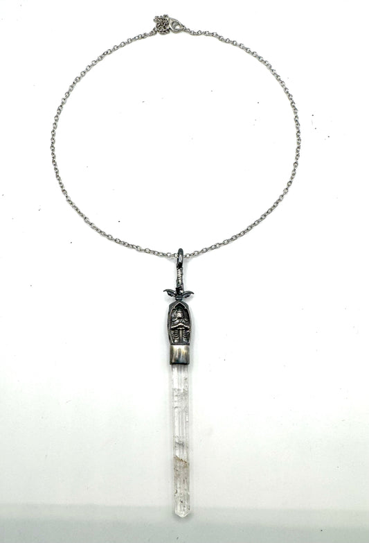 The Pendragon Pendant With Lemurian Quartz In Sterling Silver