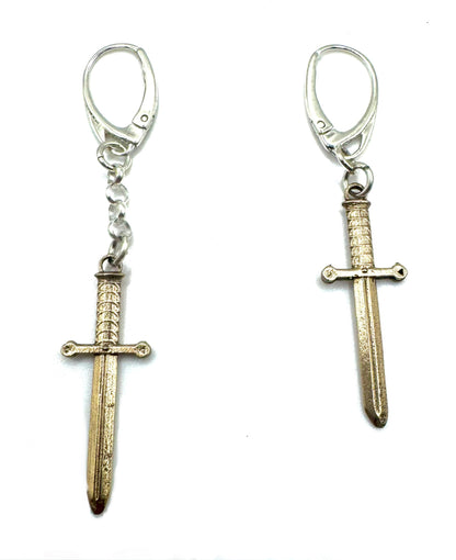 Dangling Dagger Earrings