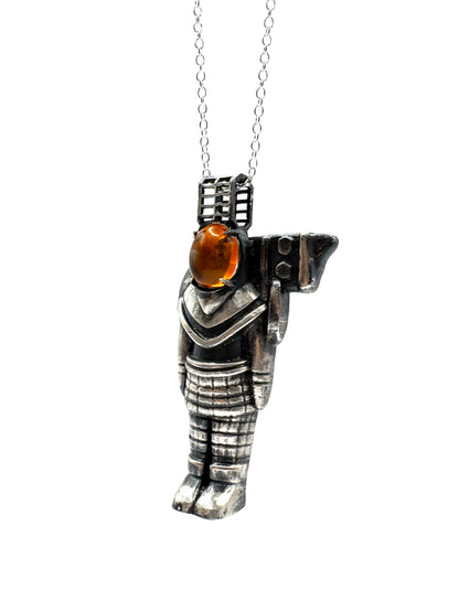 Ancient Origins Astronaut Pendant - Amber in Sterling Silver
