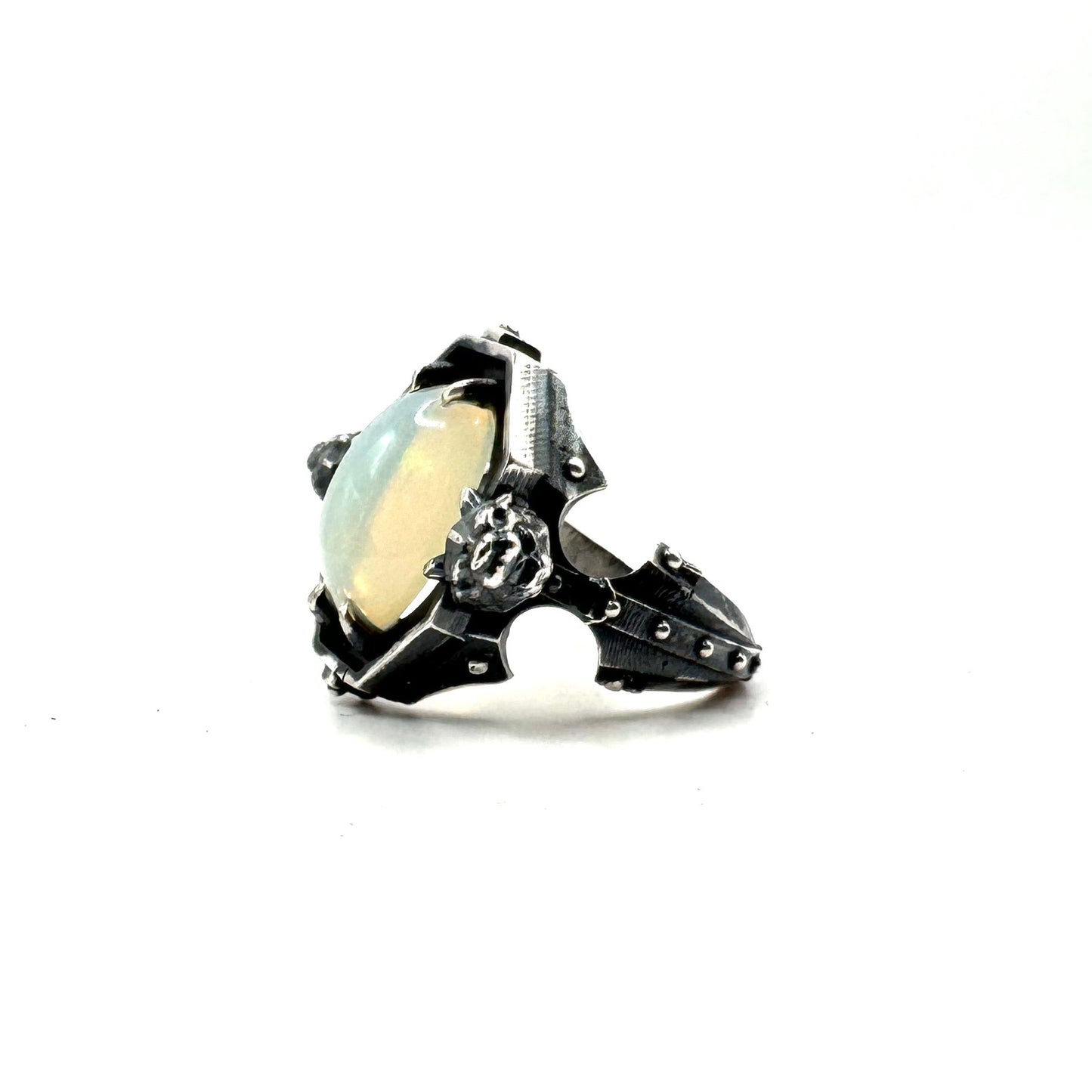 Opal Gargoyle Sanctum Ring In sterling silver