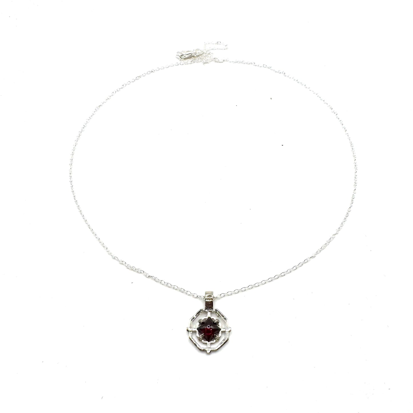 Sanctum Pendant In Garnet And White Bronze