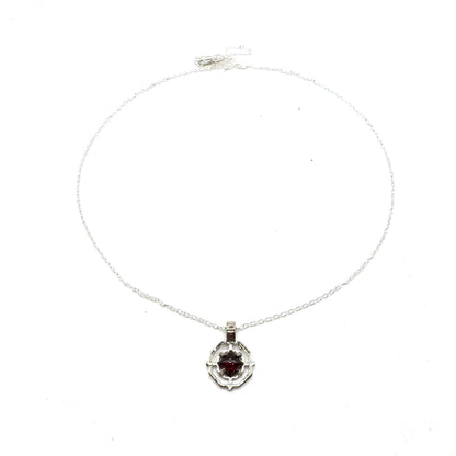 Sanctum Pendant In Garnet And White Bronze