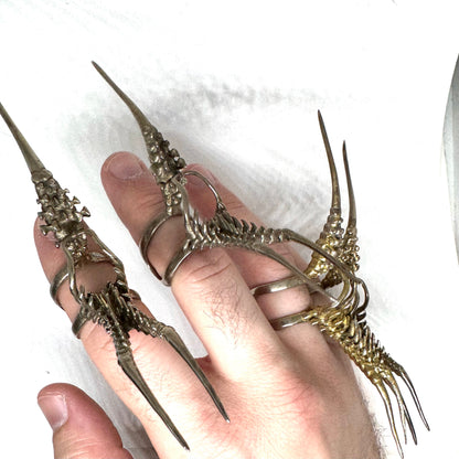 Spines Bronze Brutalist Ring