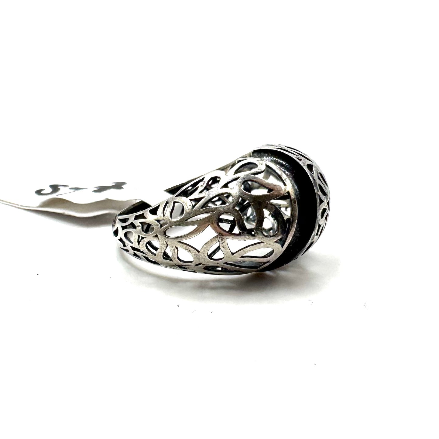 Geometric Ring In Sterling Silver