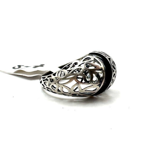 Geometric Ring In Sterling Silver