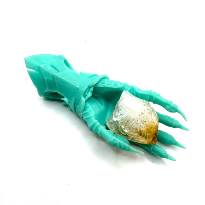 TO BE CAST -  Abaddon Pendant In sterling Silver and Citrine And Green Onyx