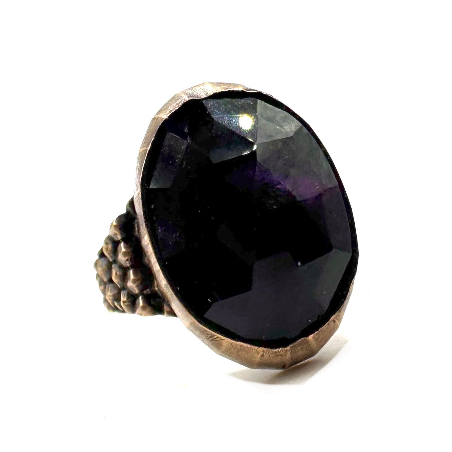 Serpent’s Lair Ring with Amethyst in Sterling Silver