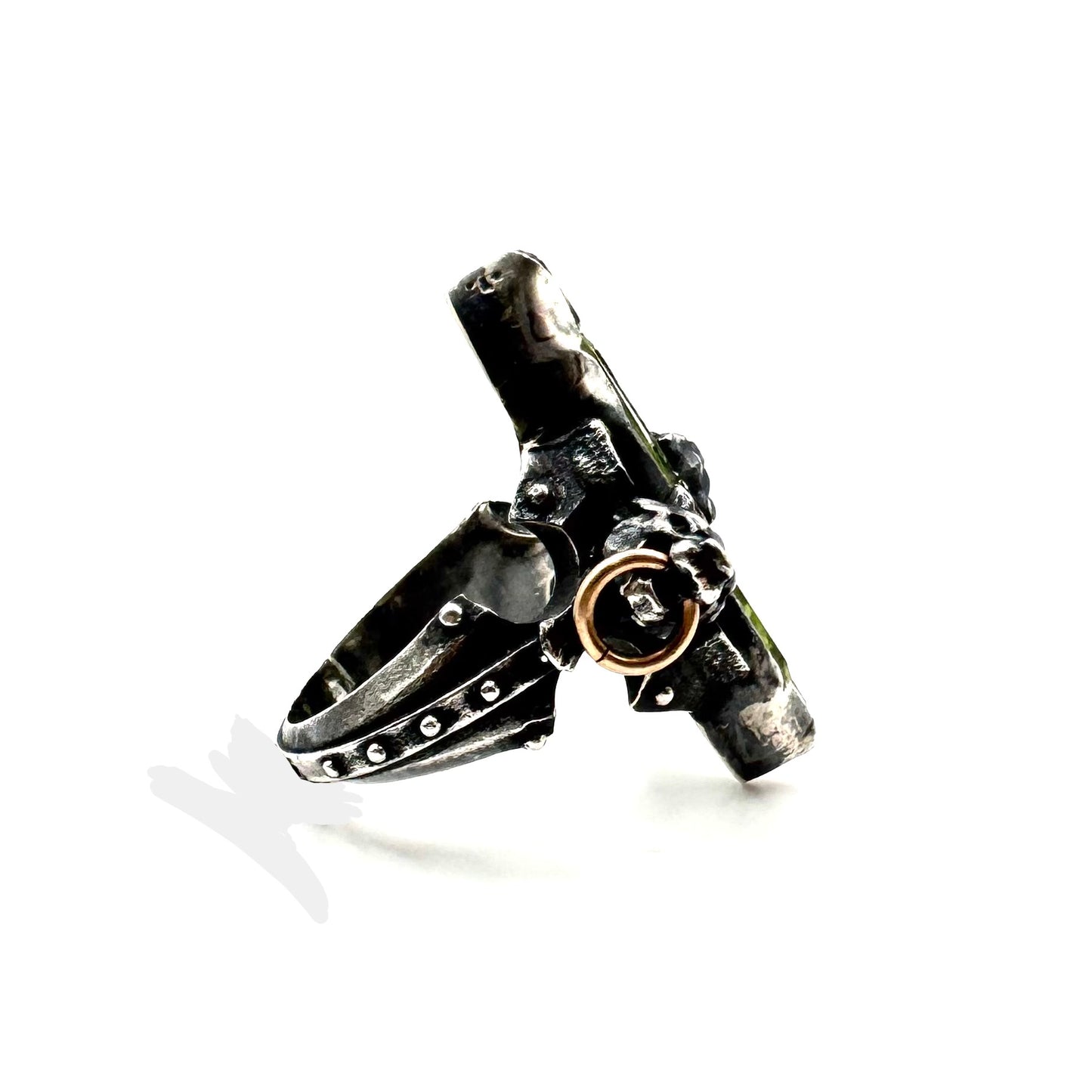 Citadel Ring With Talon Bridewell and 23k gold leaf in Sterling Silver
