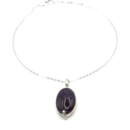 Amulet of Veiled Divinity in Sterling and Amethyst
