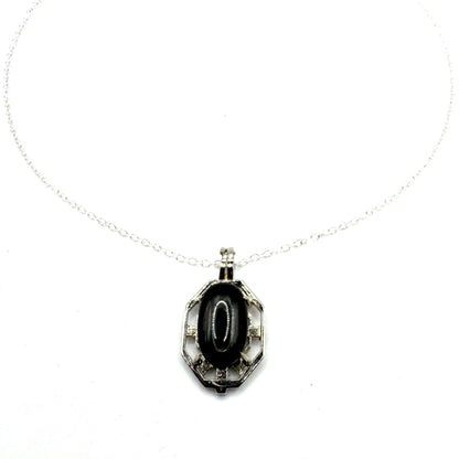 Sanctum Pendant In Black Star Diopside And White Bronze