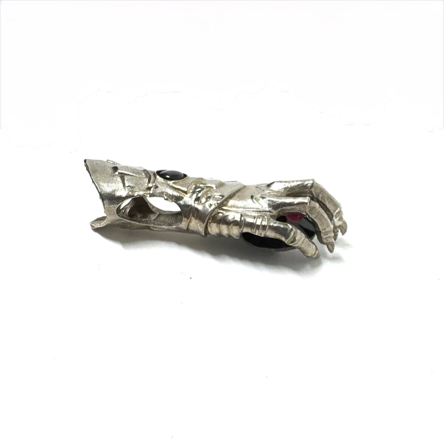 Abaddon Small Bronze Pendant Garnet and Onyx