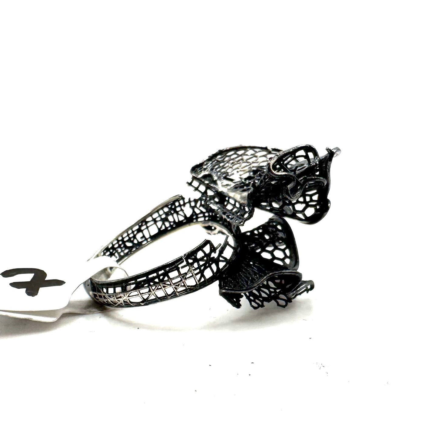 Geometric Abstract Ring In Sterling Silver