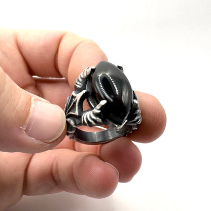 PREORDER - Abaddon Ring With Black Onyx In Sterling SIlver