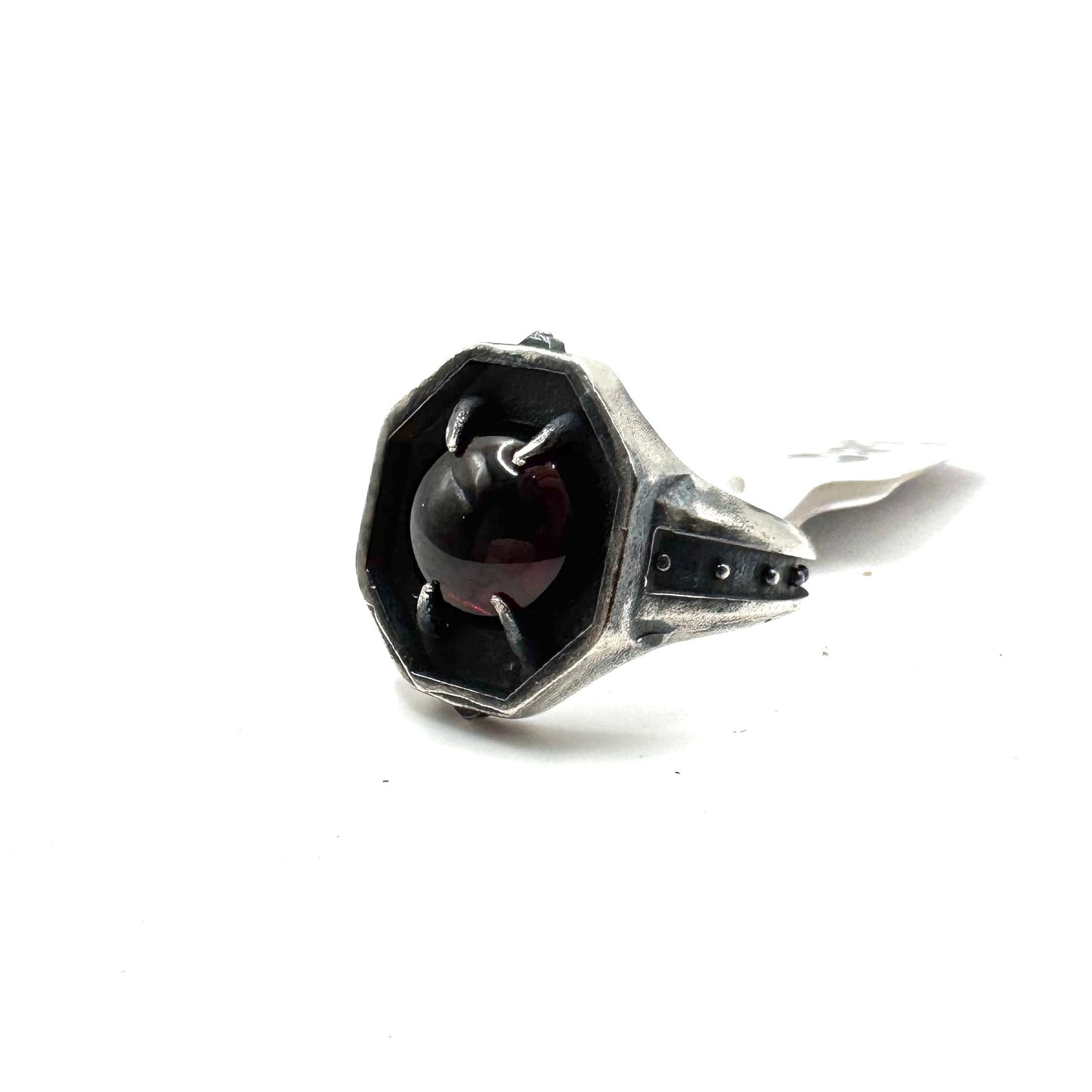 Sanctum Ring With Garnet in Sterling Silver